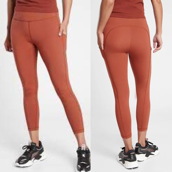 Athleta Women's Ultimate Stash Pockets 7/8 Tight Leggings Size Small Oxford Rust - Picture 12 of 12